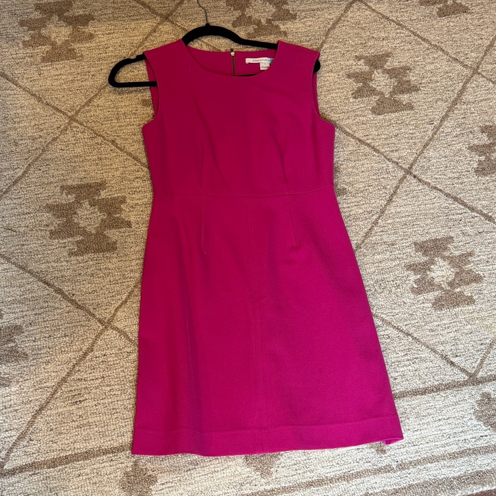 Diane Von Furstenberg Fuchsia Midi Dress